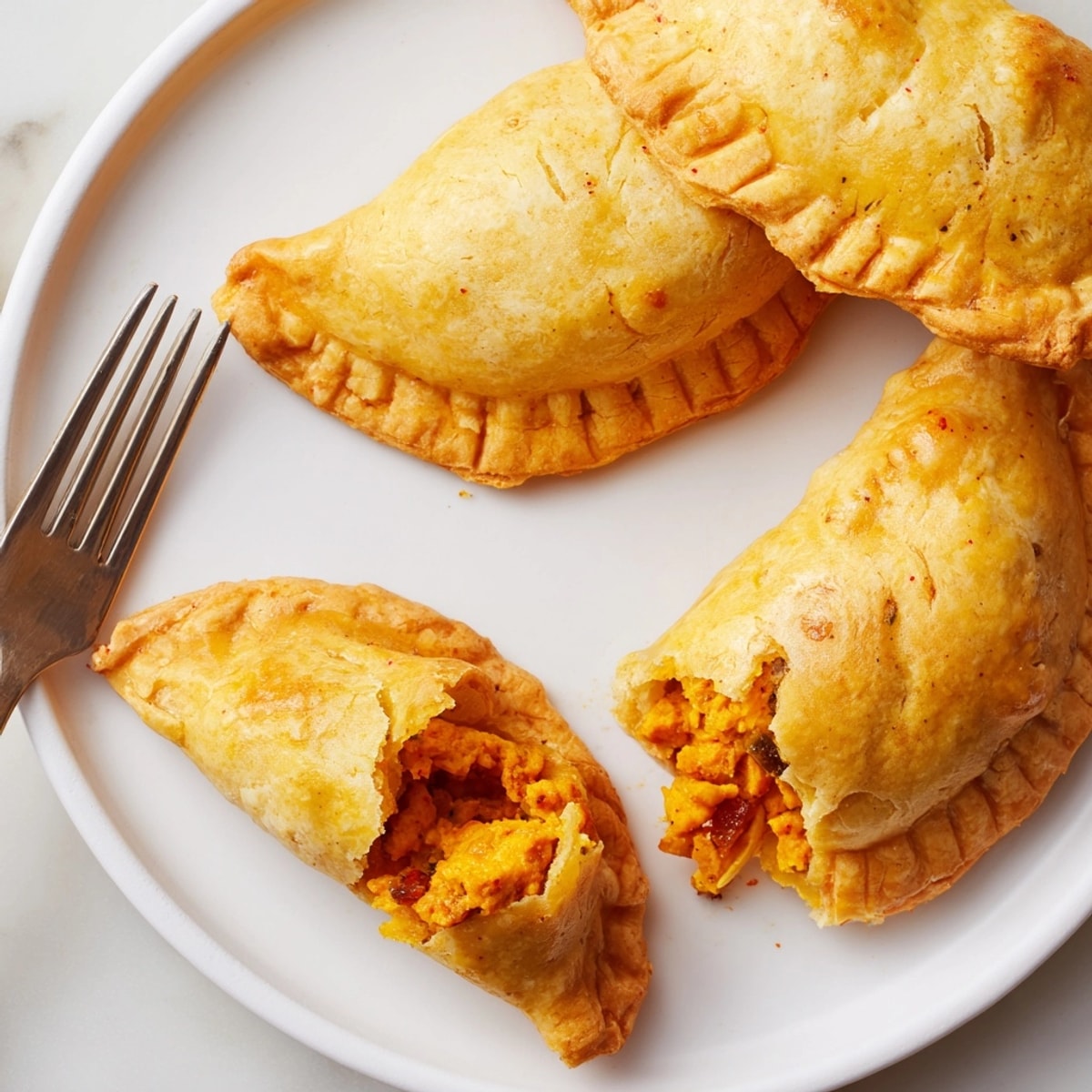 Savory Spiced Pumpkin &amp; Chorizo Empanadas with a hint of sweet pumpkin filling.