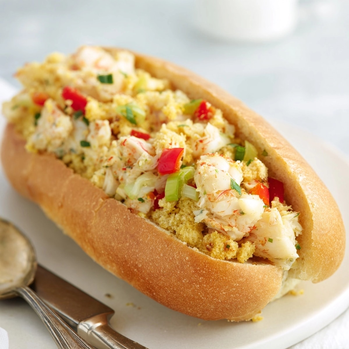 Savory Cajun Crab &amp; Cornbread Stuffed Rolls: A flavorful Southern seafood indulgence.