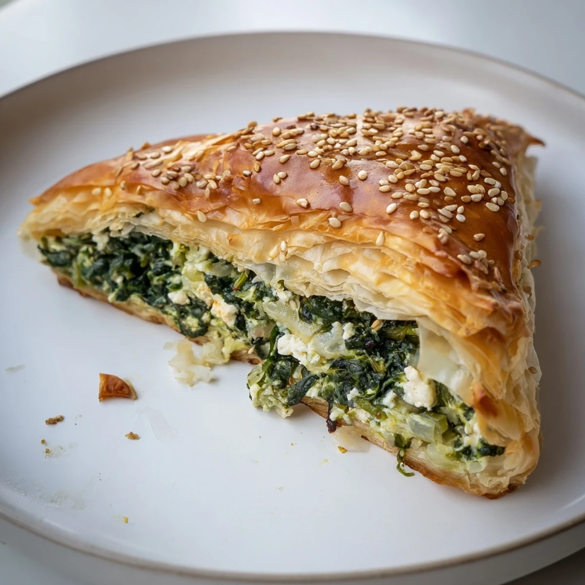 Mediterranean-inspired Savory Spinach and Feta Pastries with bubbling, golden tops and a creamy feta filling.