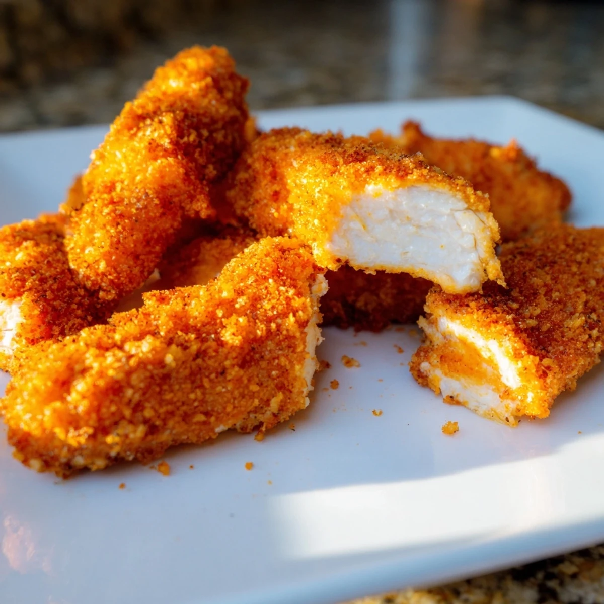 Golden crunchy chicken tenders