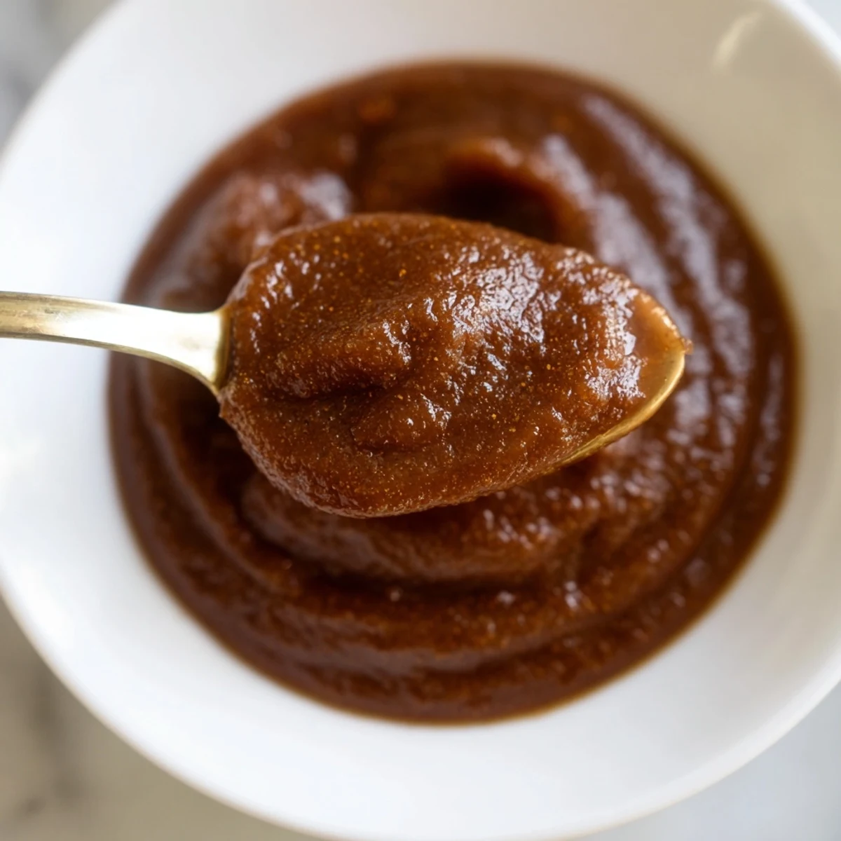 Slow-cooked Spiced Apple Butter captures the rich, spiced apple flavor, ready to be spread and enjoyed.