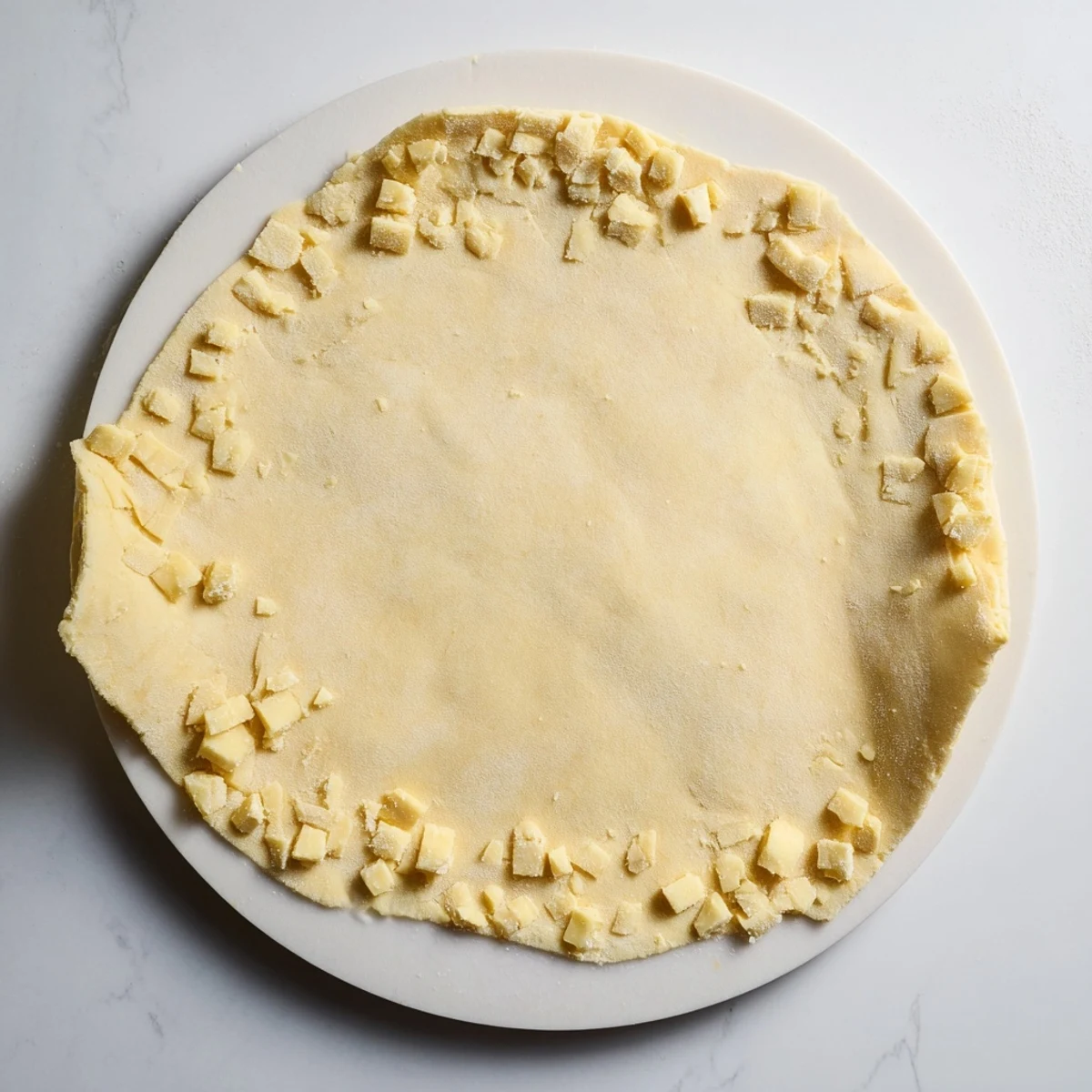 Golden-brown savory pastry dough, ready to be filled with delicious ingredients for a perfect tart.