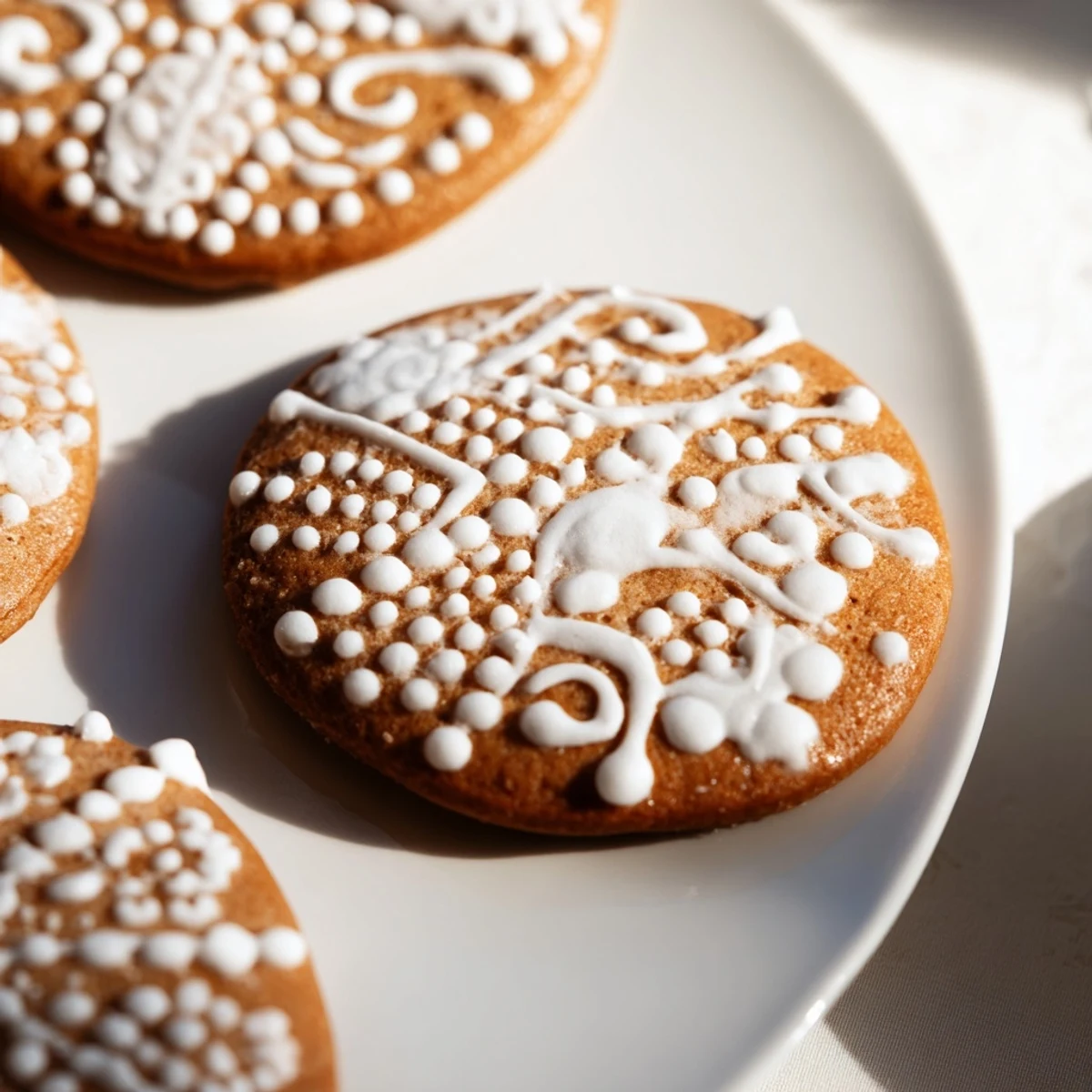 This gingerbread decor icing recipe results in beautifully decorated cookies, ready for holiday celebrations and enjoyment.