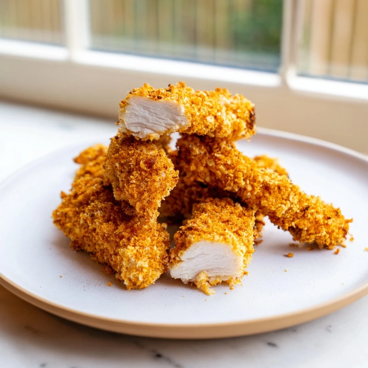 Savory and perfectly fried chicken tenders, a delightful and shareable appetizer, ideal for any gathering.