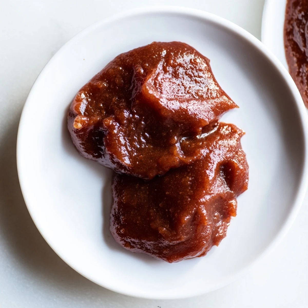 Warm and spiced apple butter drizzled over fluffy pancakes, a cozy breakfast treat to enjoy.