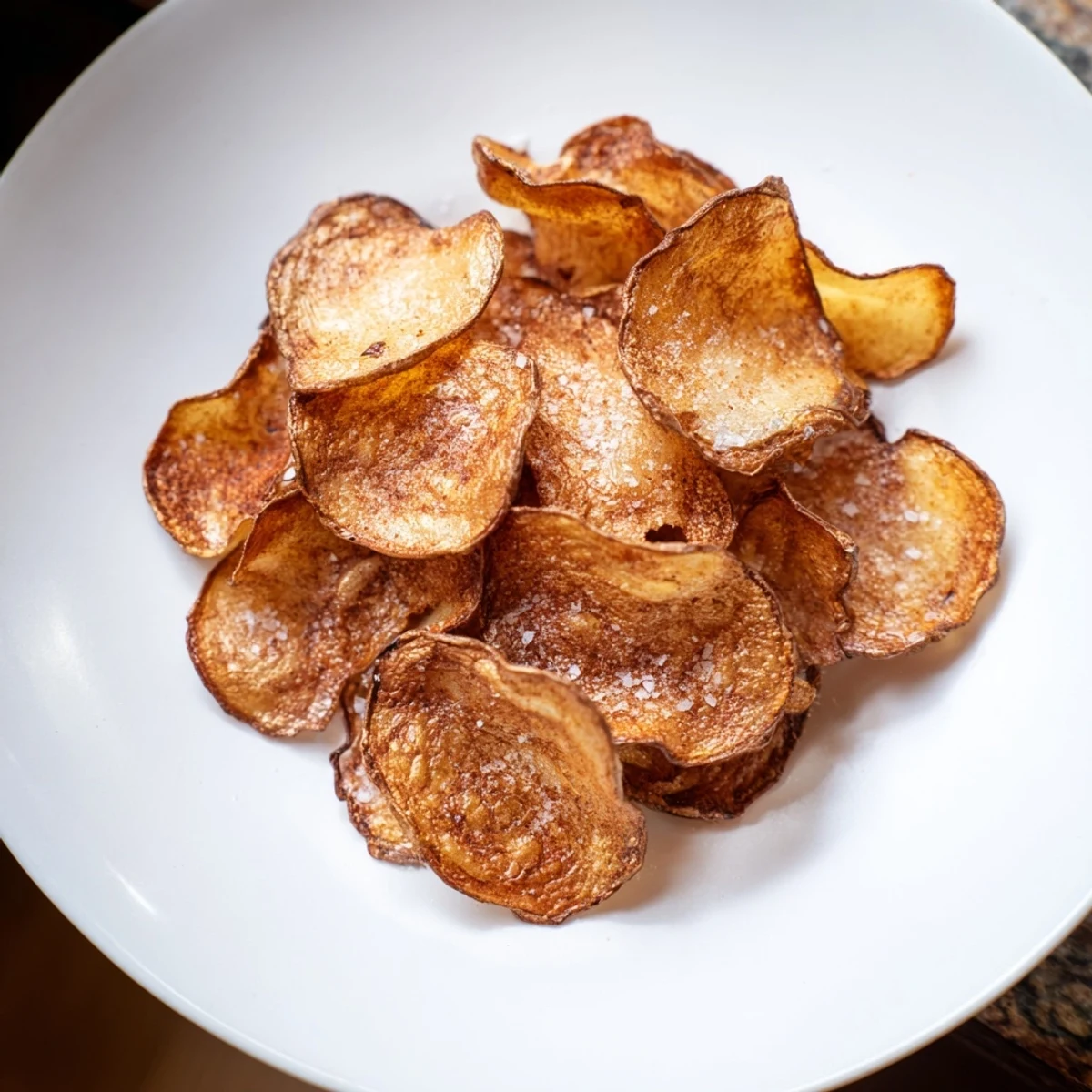 Crispy chips: thin, fried potatoes, ideal for dipping, offer great crunch and flavor.