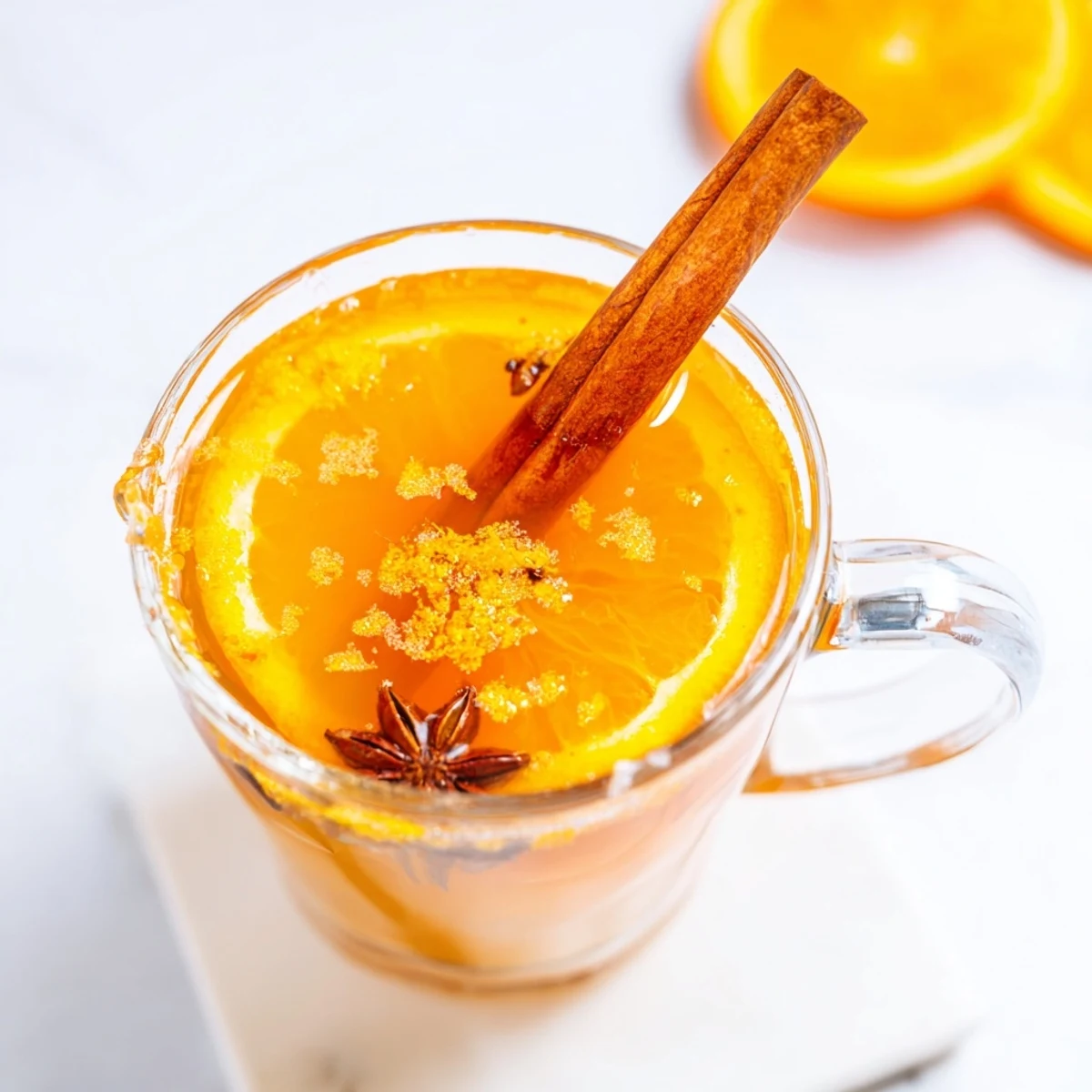 Steaming Spiced Fruit Juice, a vibrant holiday beverage, ready to warm your kitchen.