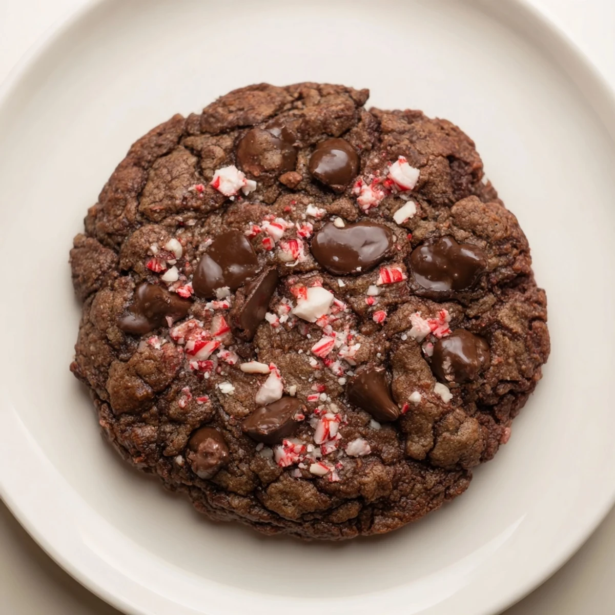 Warm Patty Peppermint cookies, soft-centered with melty chocolate chips and sprinkled peppermint.