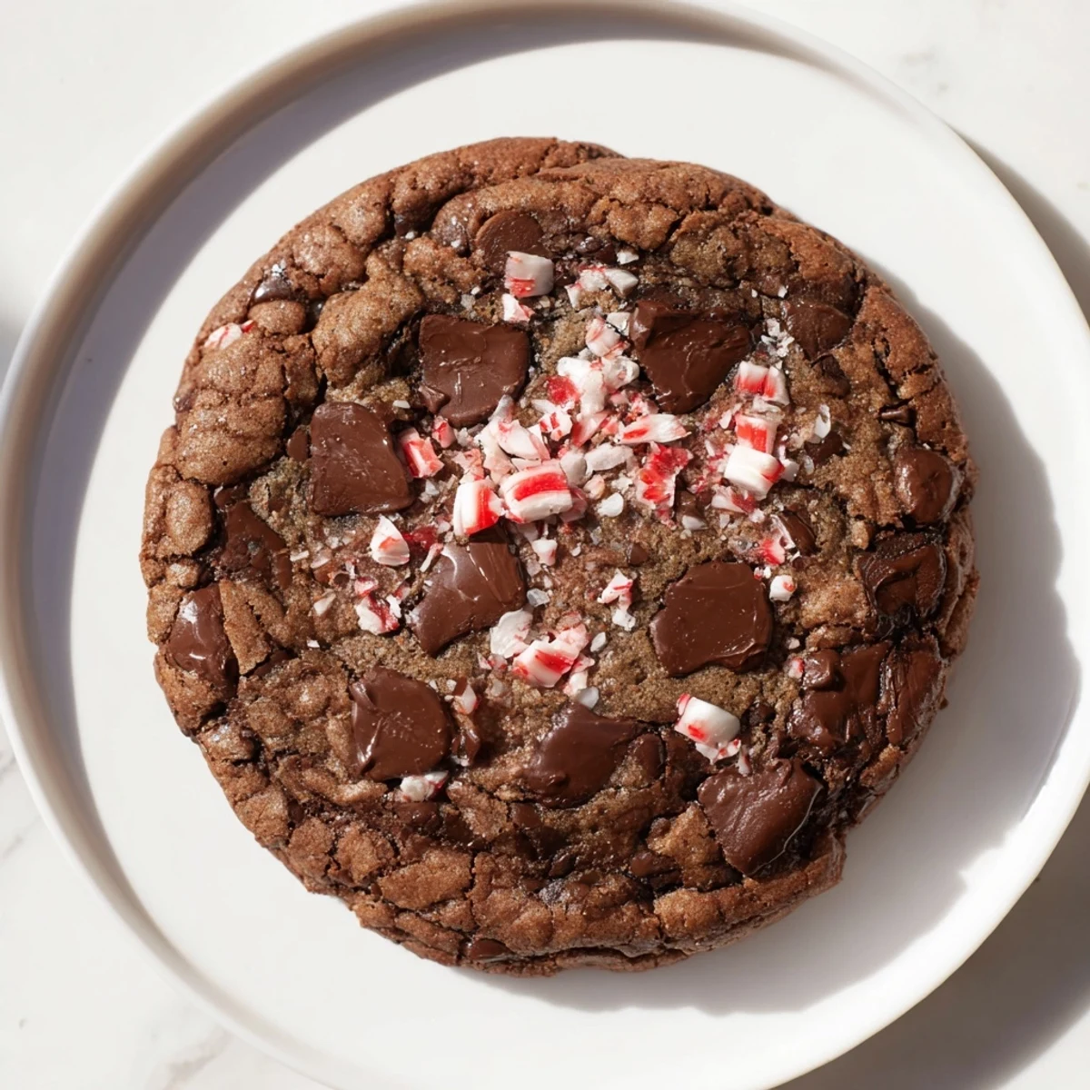 Indulgent plate of Patty Peppermint cookies, perfect for Christmas, adorned with crushed peppermint candy pieces.