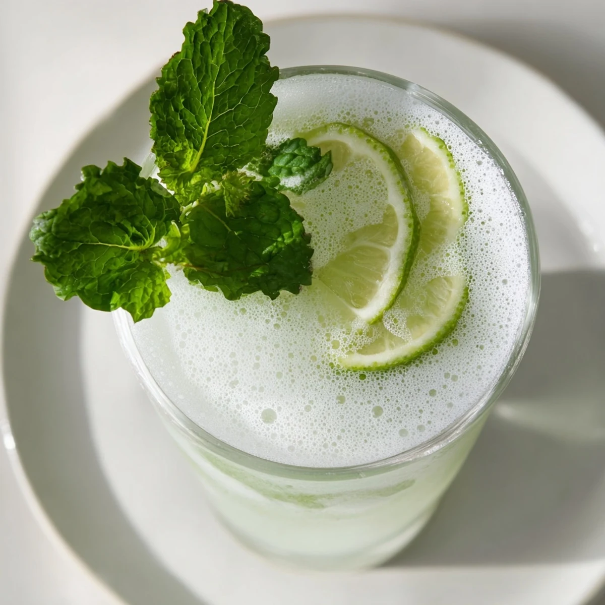 Bright, refreshing Cool Peppermint, a vegan mint beverage ready to quench your thirst.