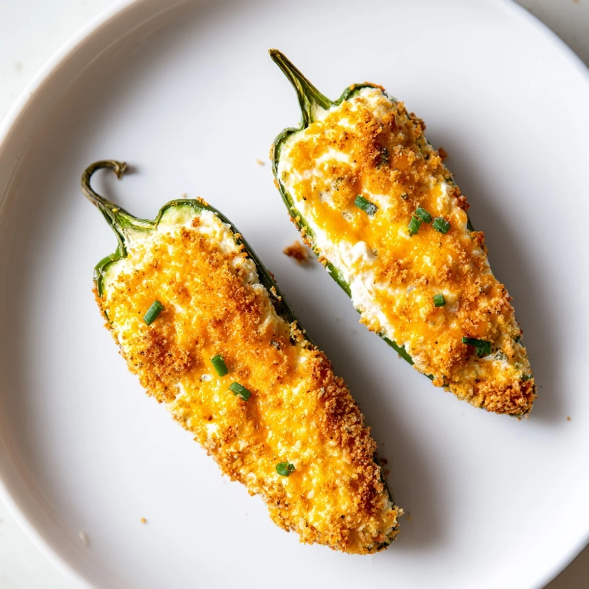 A close-up of baked Spicy Jalapeno Poppers, showcasing the melted cheese and crunchy exterior.