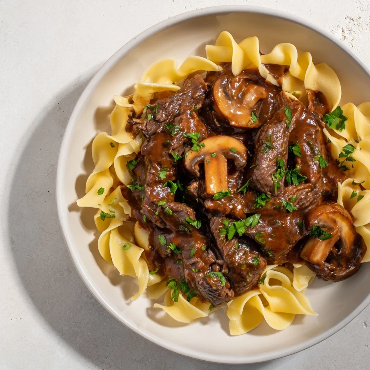 Beef Stroganoff with Mushroom Gravy
