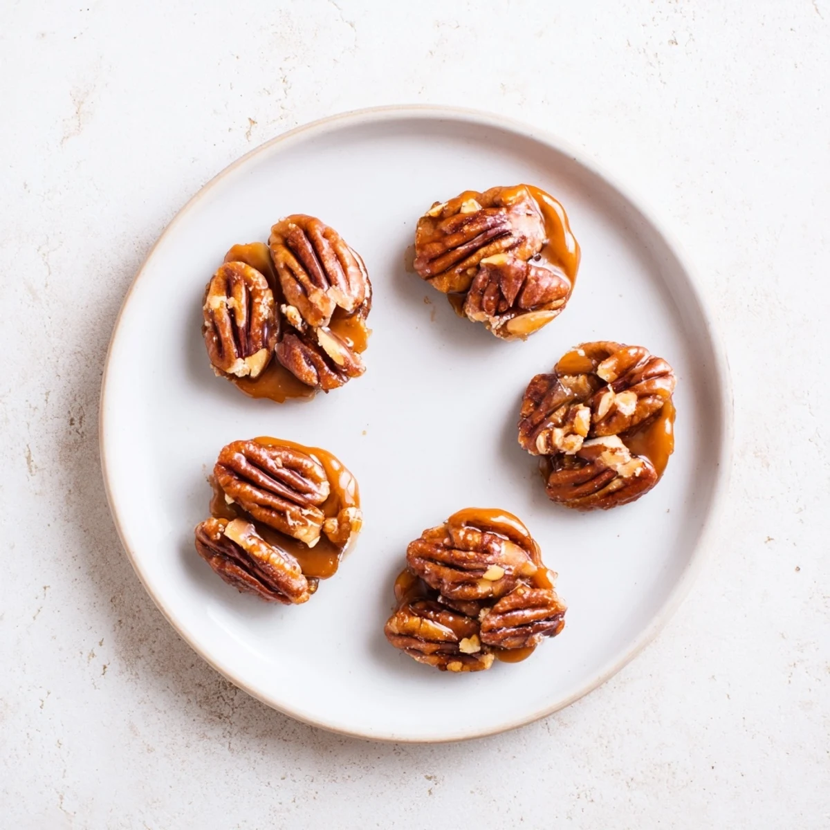 A close-up view of creamy Mardi Gras Pecan Pralines cooling on a baking sheet, ready to enjoy.