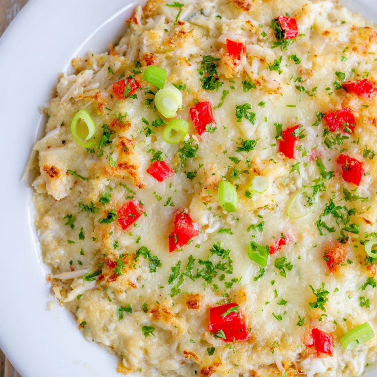 Freshly baked crostini and assorted crackers surround a creamy bowl of homemade Crab Dip.