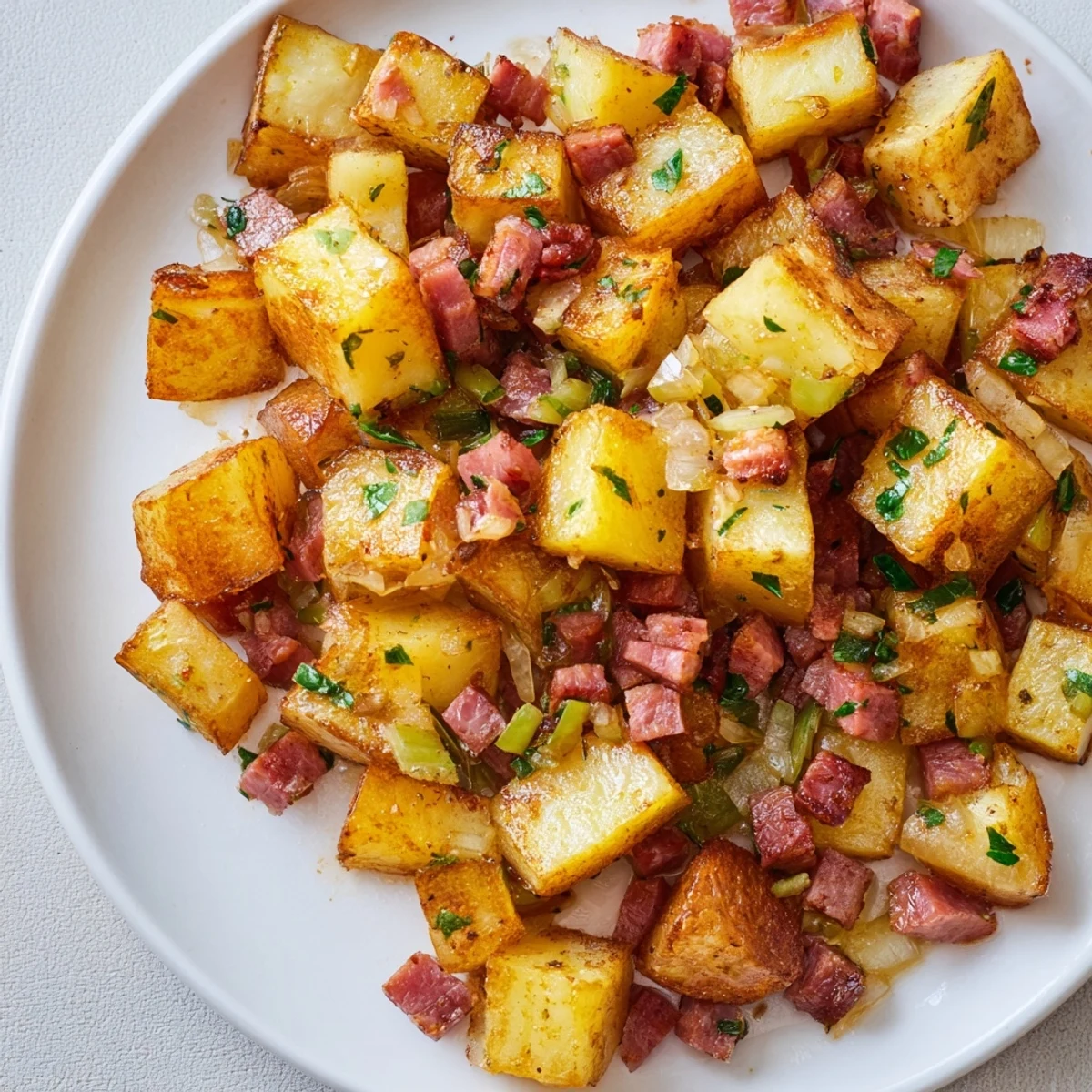 Hearty breakfast Corned Beef Hash with potatoes, onions, and peppers, served alongside toast and coffee for a classic American brunch.