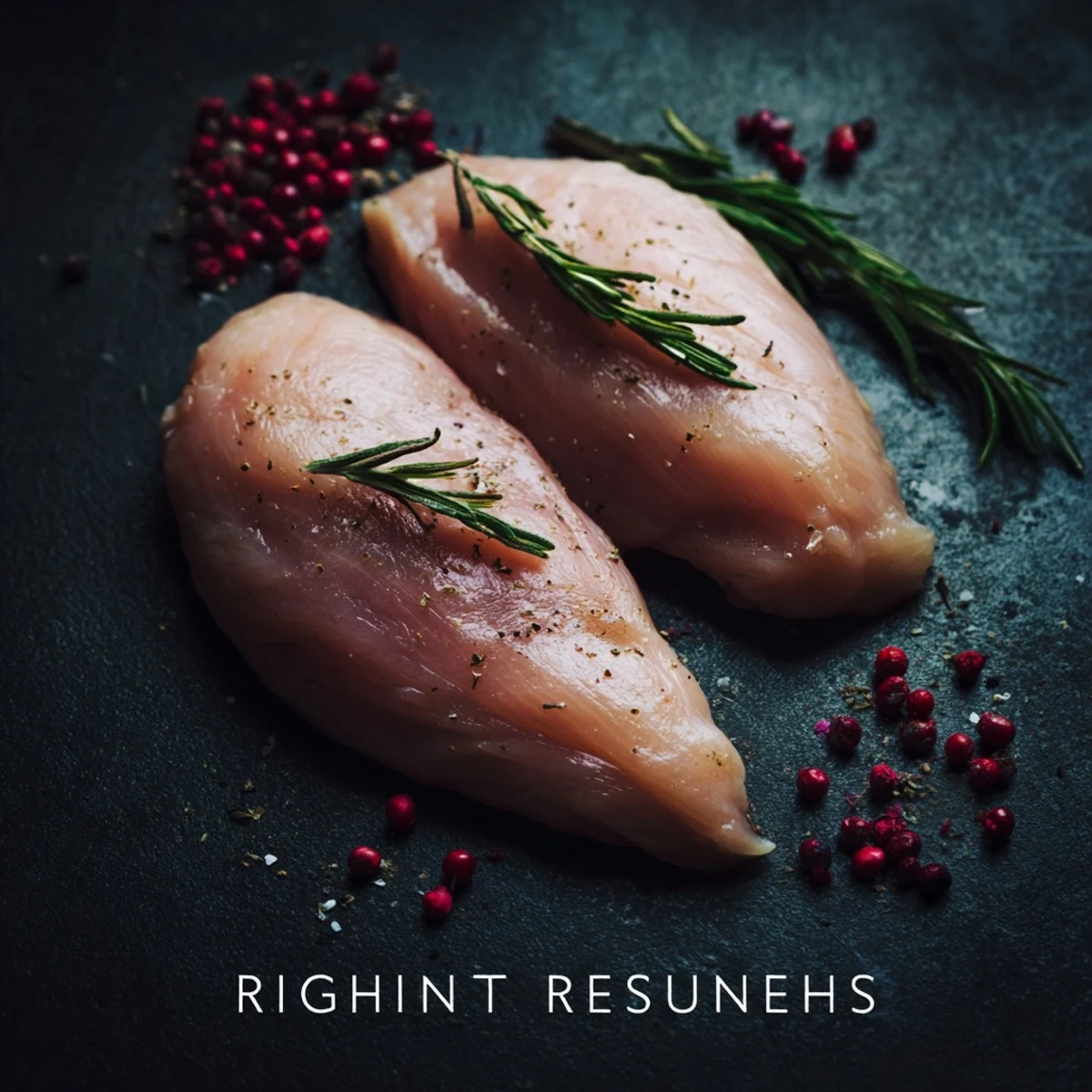 Tender Melt In Your Mouth Chicken breasts served on a white plate next to fresh parsley.