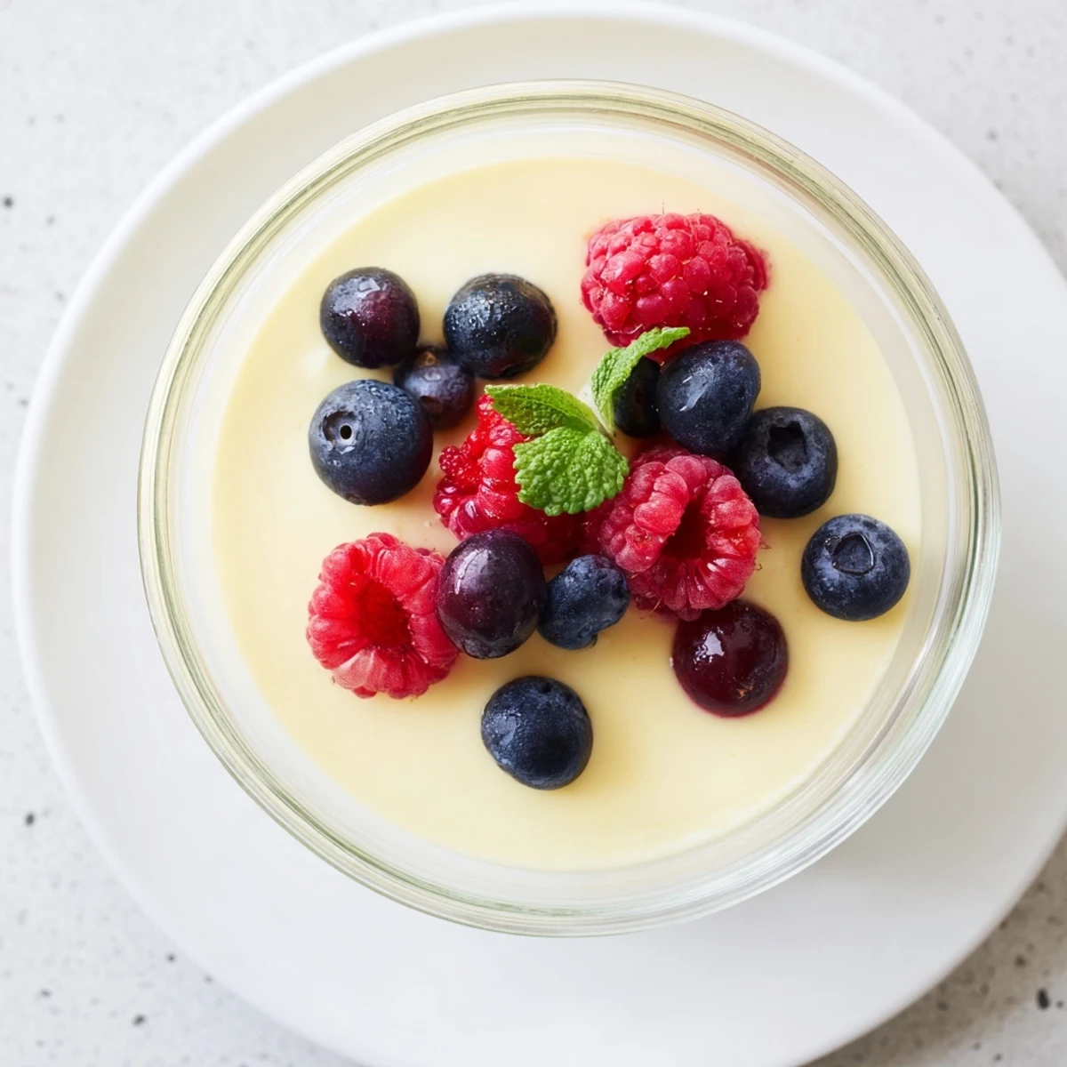 Golden lemon posset served in individual glasses with vibrant citrus zest garnish