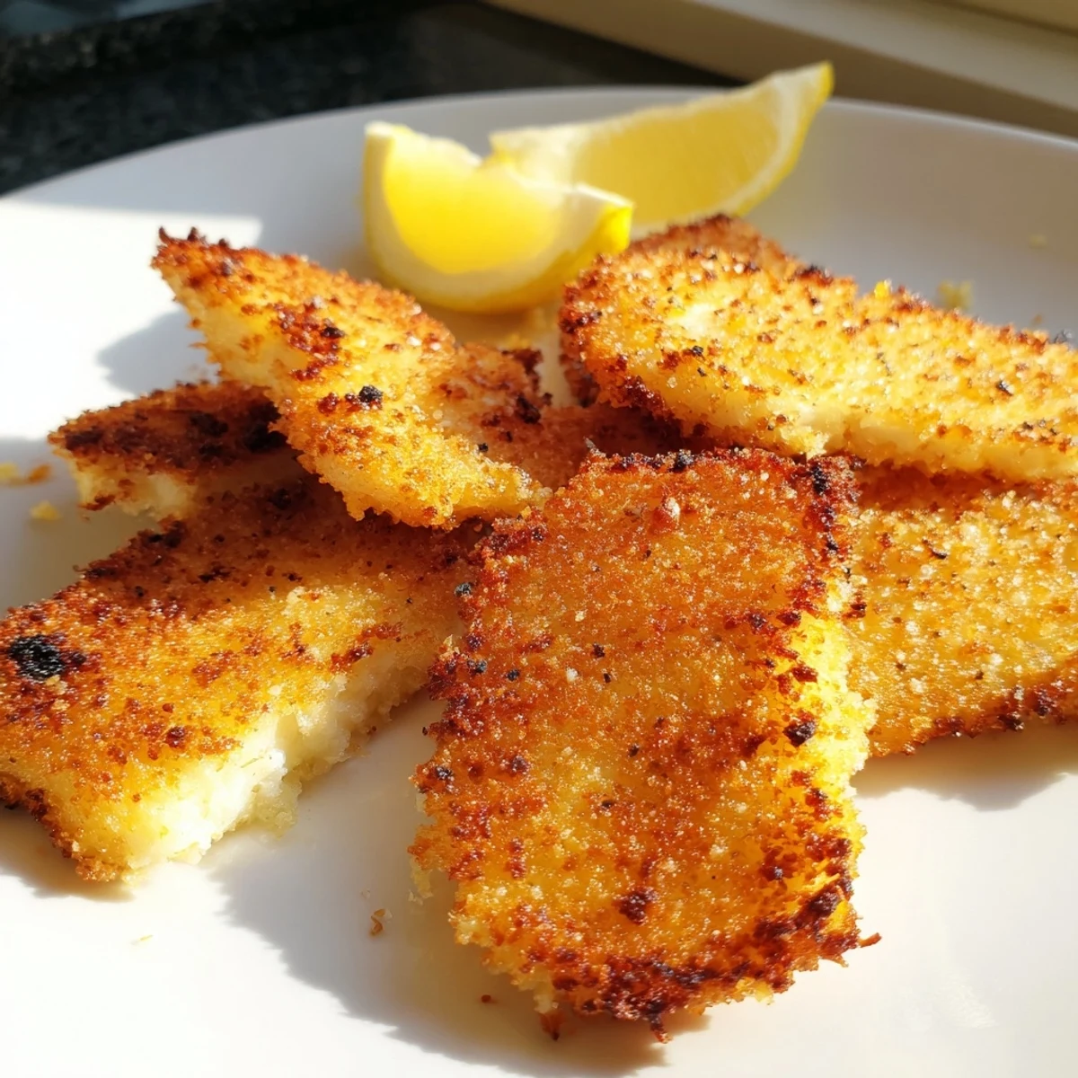 Crunchy Greek fried cheese with melty center drizzled with bright lemon juice