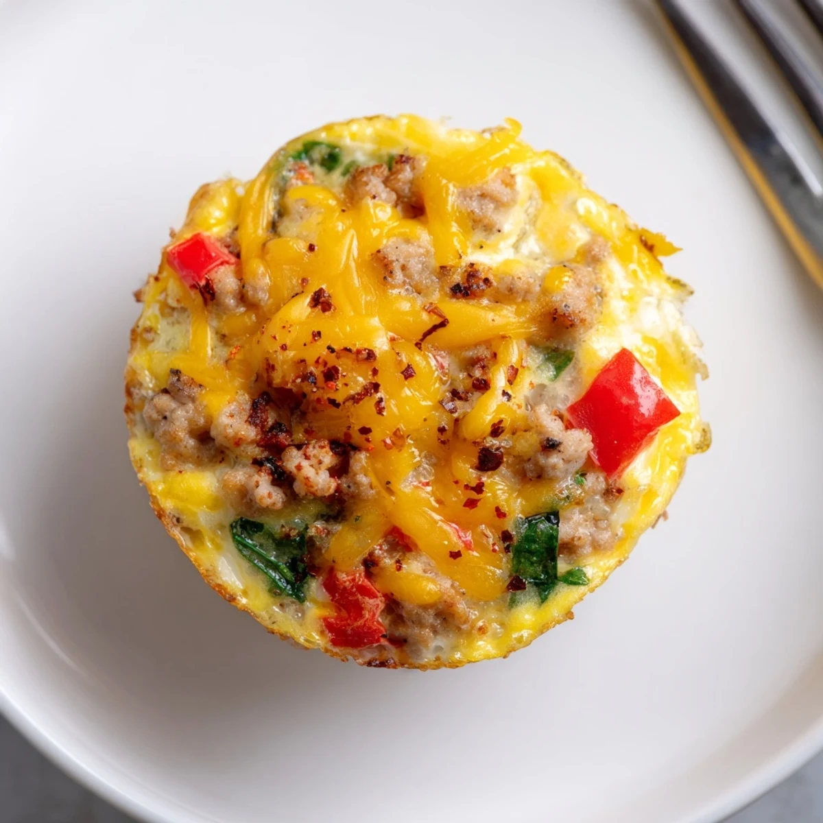 Enjoy Turkey Sausage Egg Muffins warm with salsa and crisp greens
