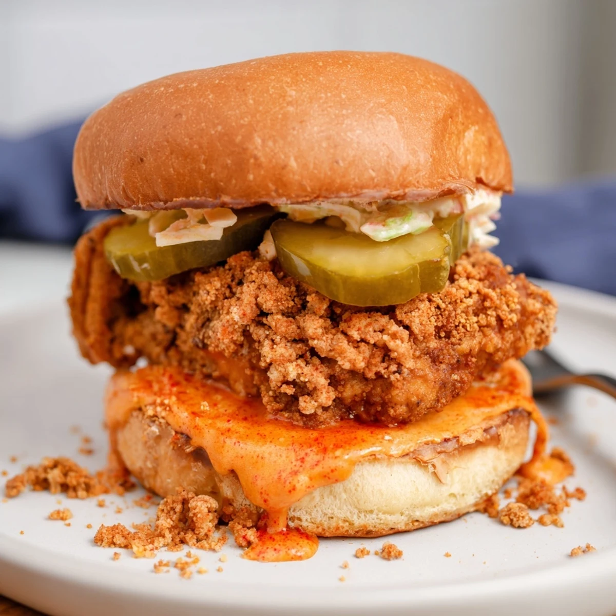Spicy Nashville Hot Chicken Sandwiches Recipe To Savor with crispy chicken on buttery brioche