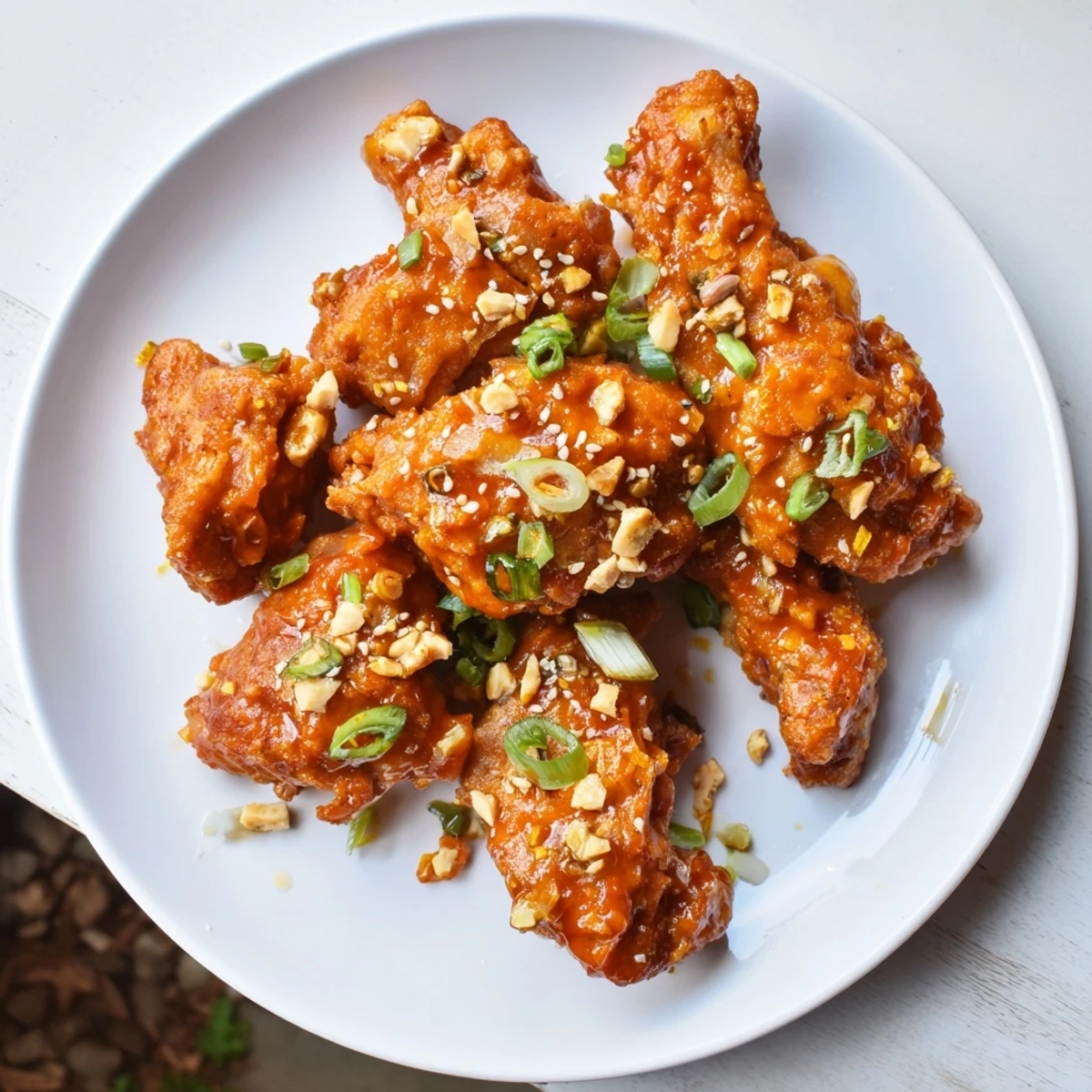 Homemade orange chicken served steaming hot with vibrant orange zest and sliced red chilies