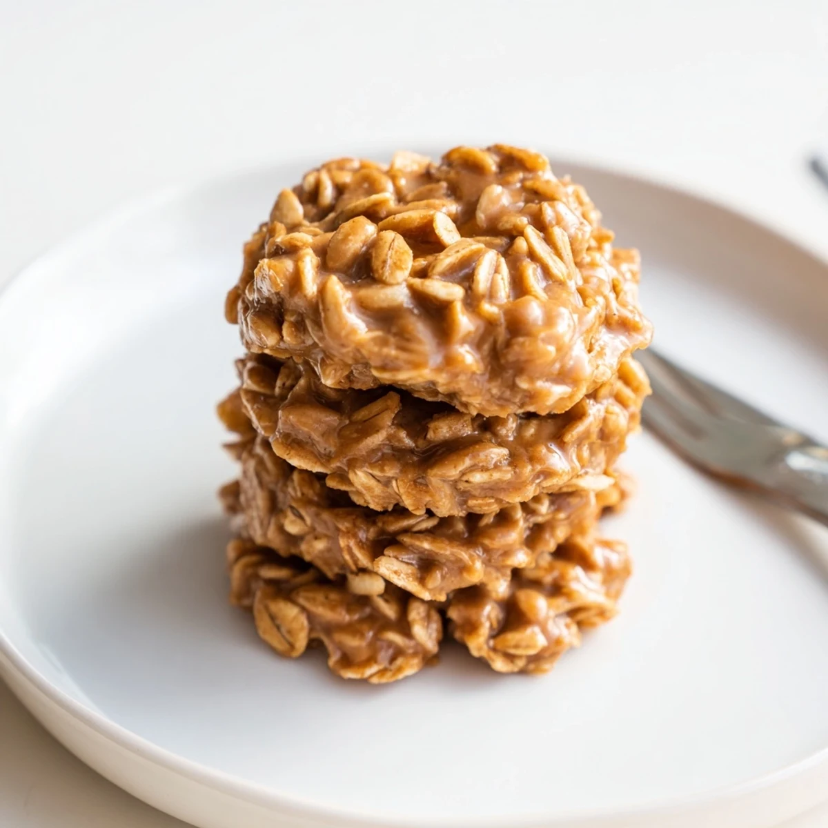 Peanut Butter No Bake Cookies cooling on parchment, peanut aroma, chewy centers