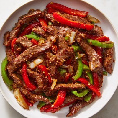 Sizzling Chinese Pepper Steak With Onions features juicy marinated steak, crisp onions, and a glossy savory sauce ready to serve.