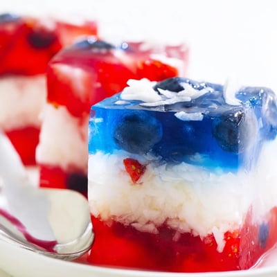 Frosty Red White And Blue Ice Cubes Recipe brightening summer cocktails and lemonade