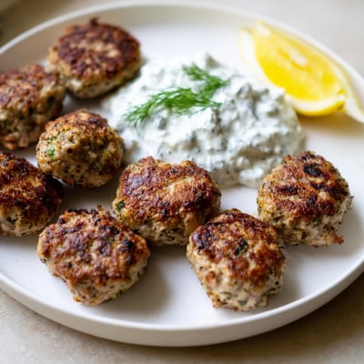 Greek Turkey Meatballs With Tzatziki
