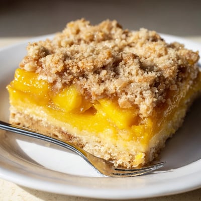 Sweet Buttery Peach Bars